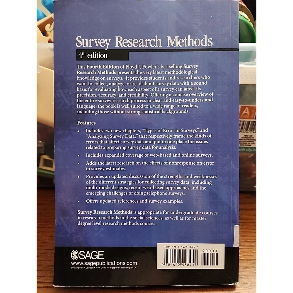 Survey Research Methods by Floyd J. Fowler Jr.